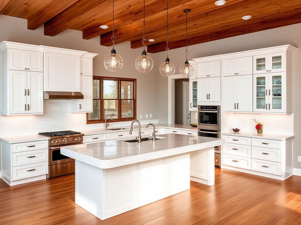 Bay Ridge two-family kitchen renovation with gray shaker cabinets and hex porcelain floors